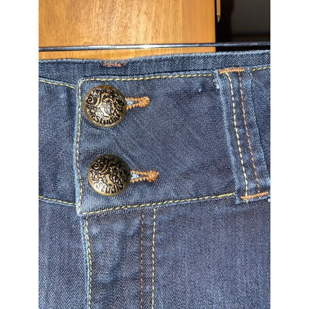 Studio F Jeans Premium Denim Womens Sz 12 Tall Studded Design Made‎ in Columbia
